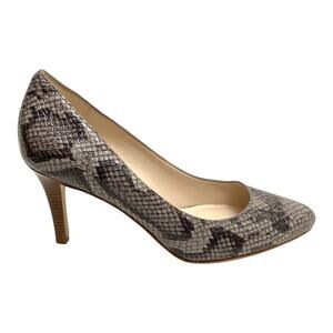 Cole Haan Grandos Women's 3 1/2 " Classic Almond Toe Pump Heels Snakeskin Size 8